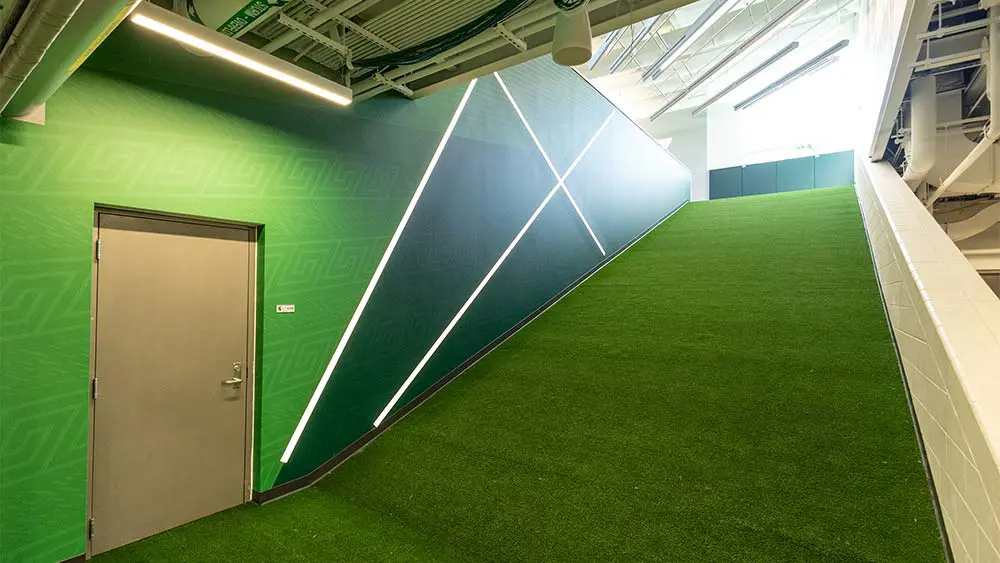 Rendering of front of facility